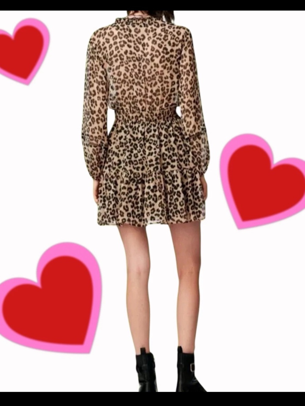 ZARA 237 LONG SLEEVES ANIMAL PRINT MINI DRESS - Picture 5 of 6